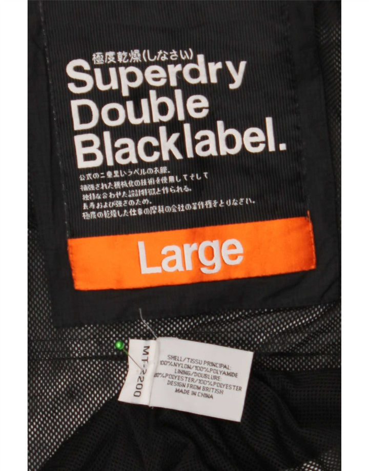 Женская дождевик Superdry UK 16, большой черный полиамид