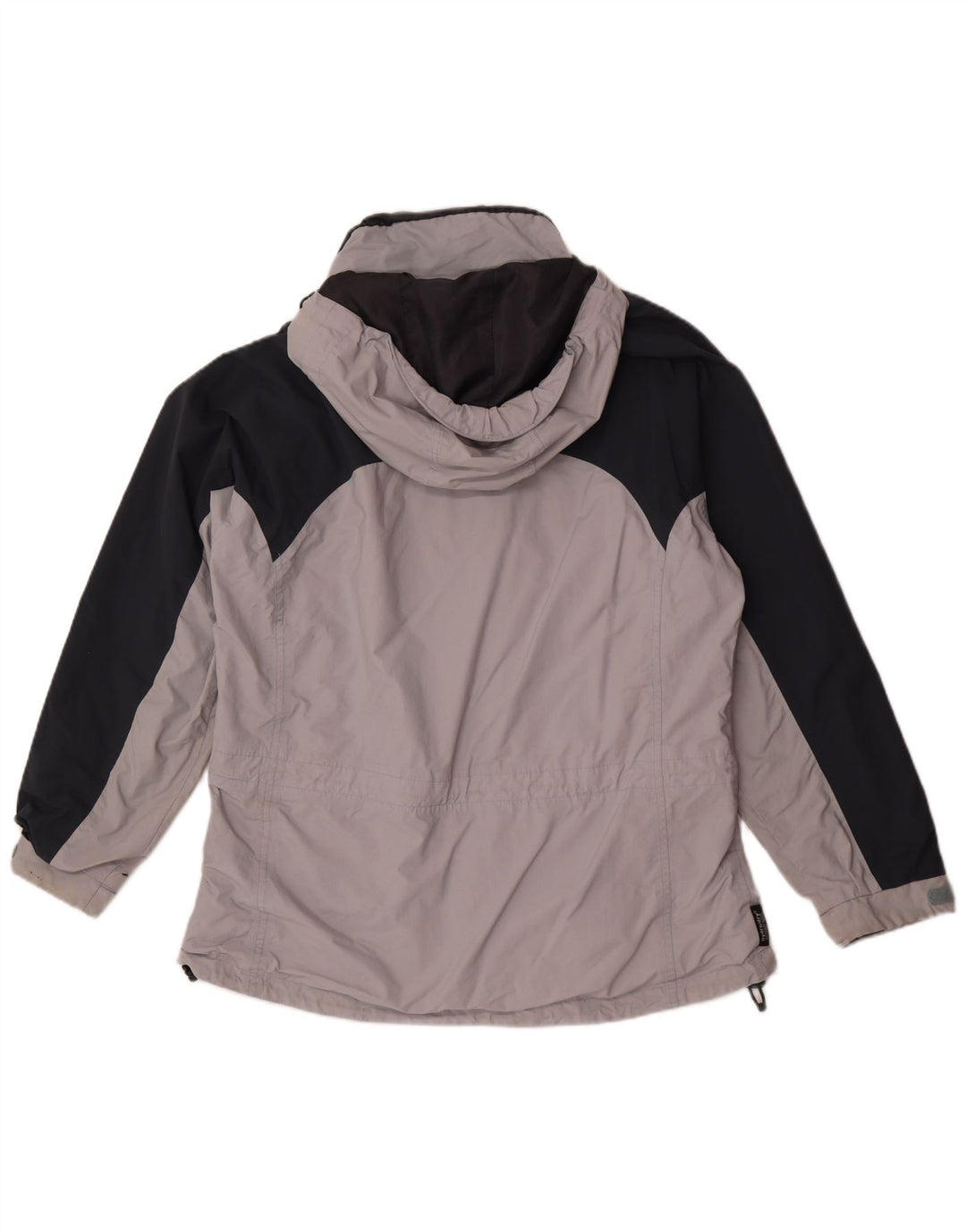 Женская оверсайз-дождевик Sprayway с капюшоном, Великобритания, 18 XL, серая, с цветными блоками