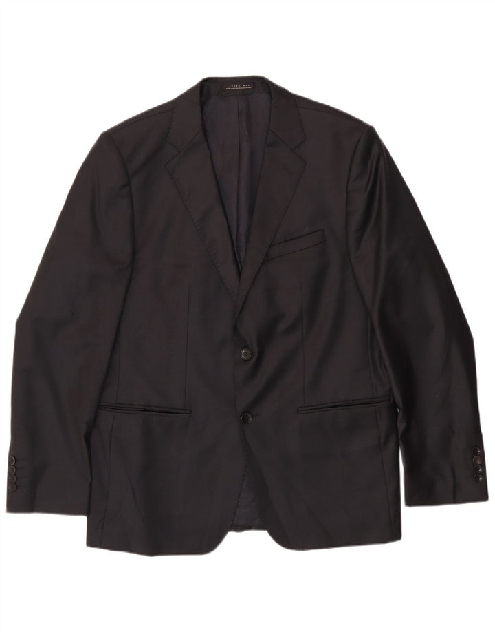 Мужской пиджак Zara на 2 пуговицах EU 54 XL, черный