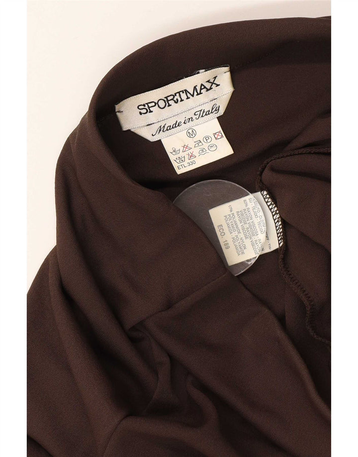 Sportmax Женская макси-юбка Medium W28 Коричневая вискоза