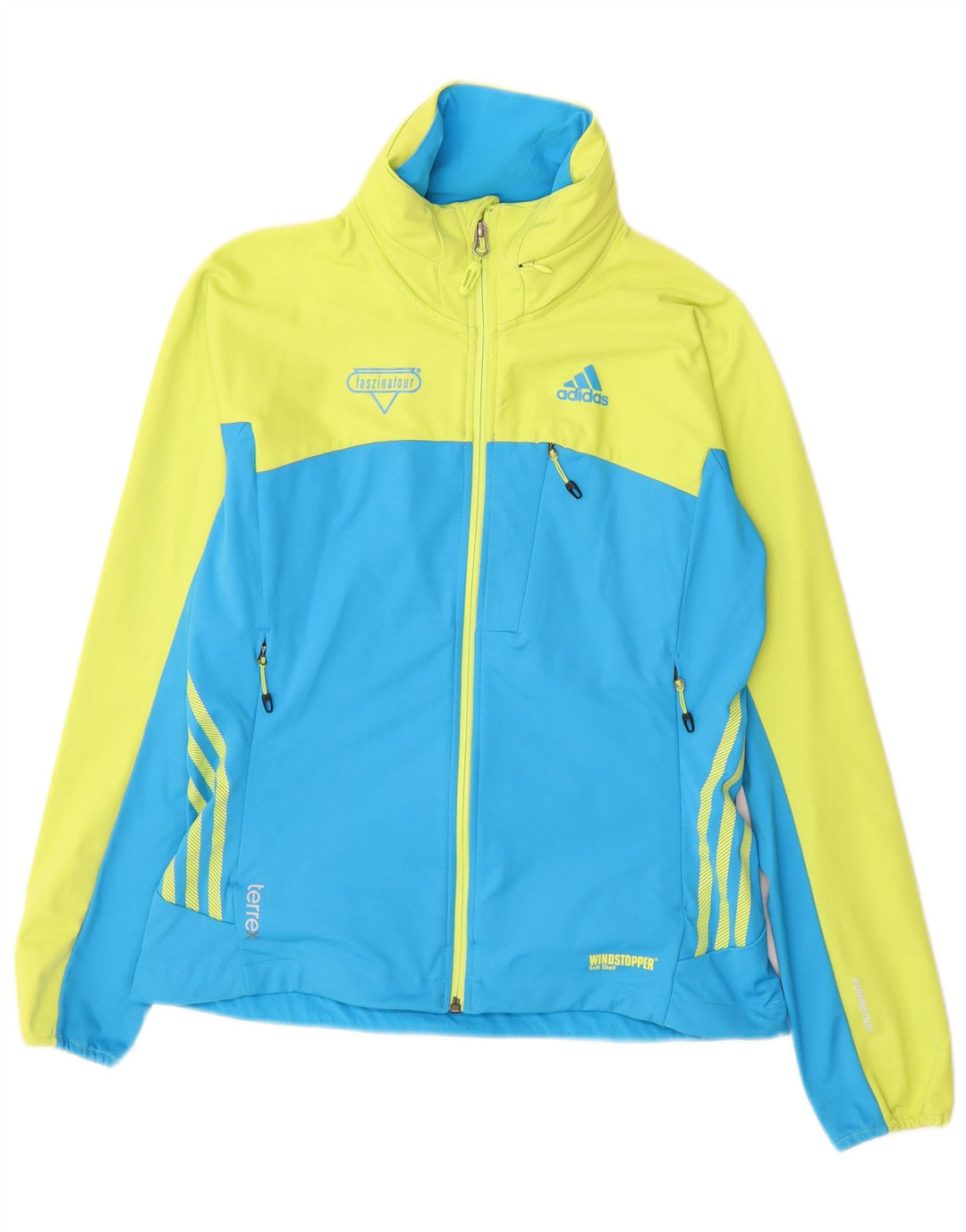 Женский спортивный костюм Adidas Terrex Top Jacket UK 10, маленький зеленый цветной блок