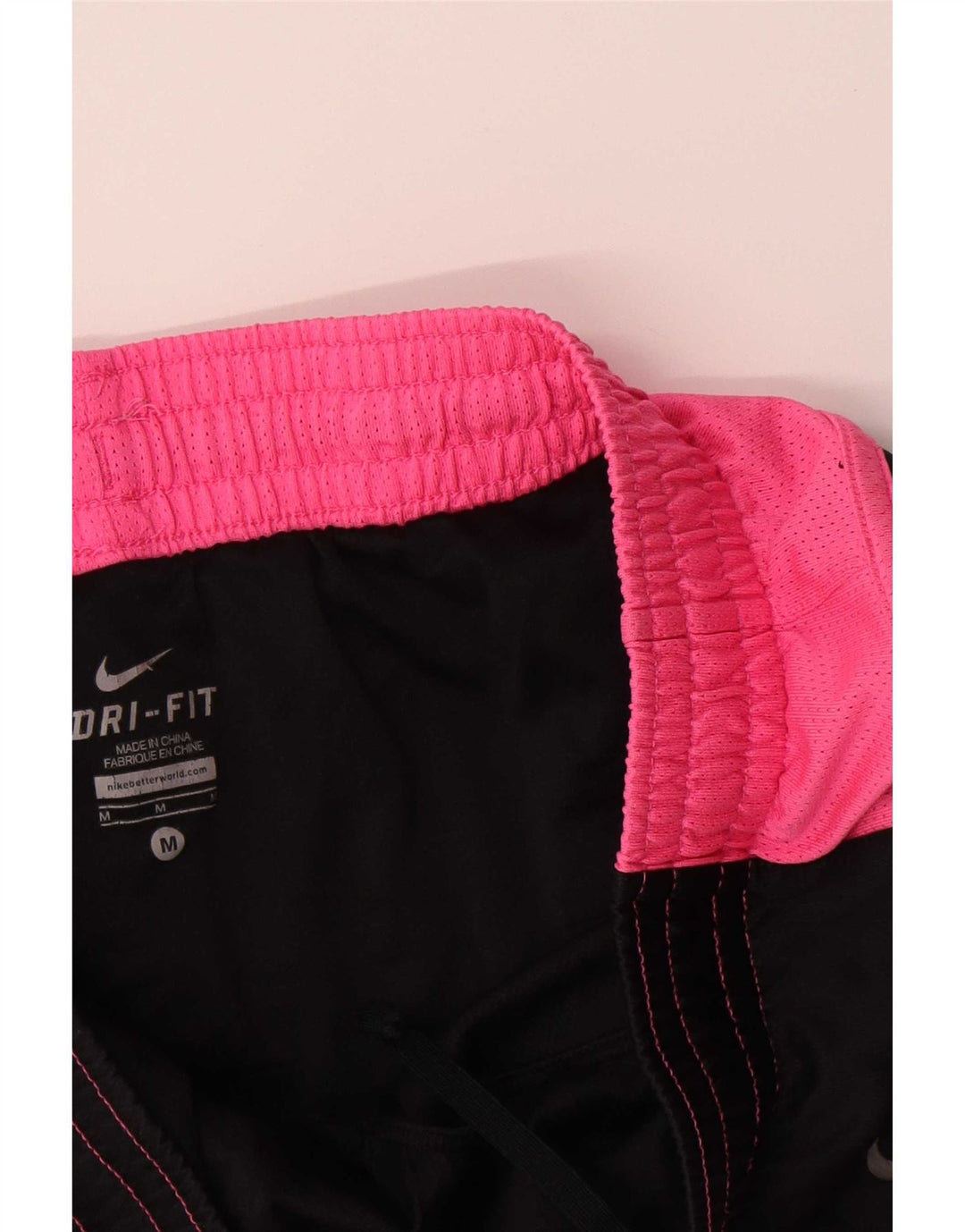 Женские спортивные шорты Nike Dri Fit UK 12, средний черный, полиэстер с цветными блоками