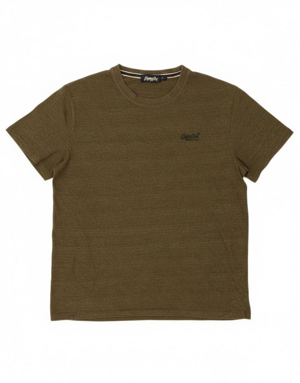 Мужская футболка Superdry Top 2XL, хлопок в полоску цвета хаки