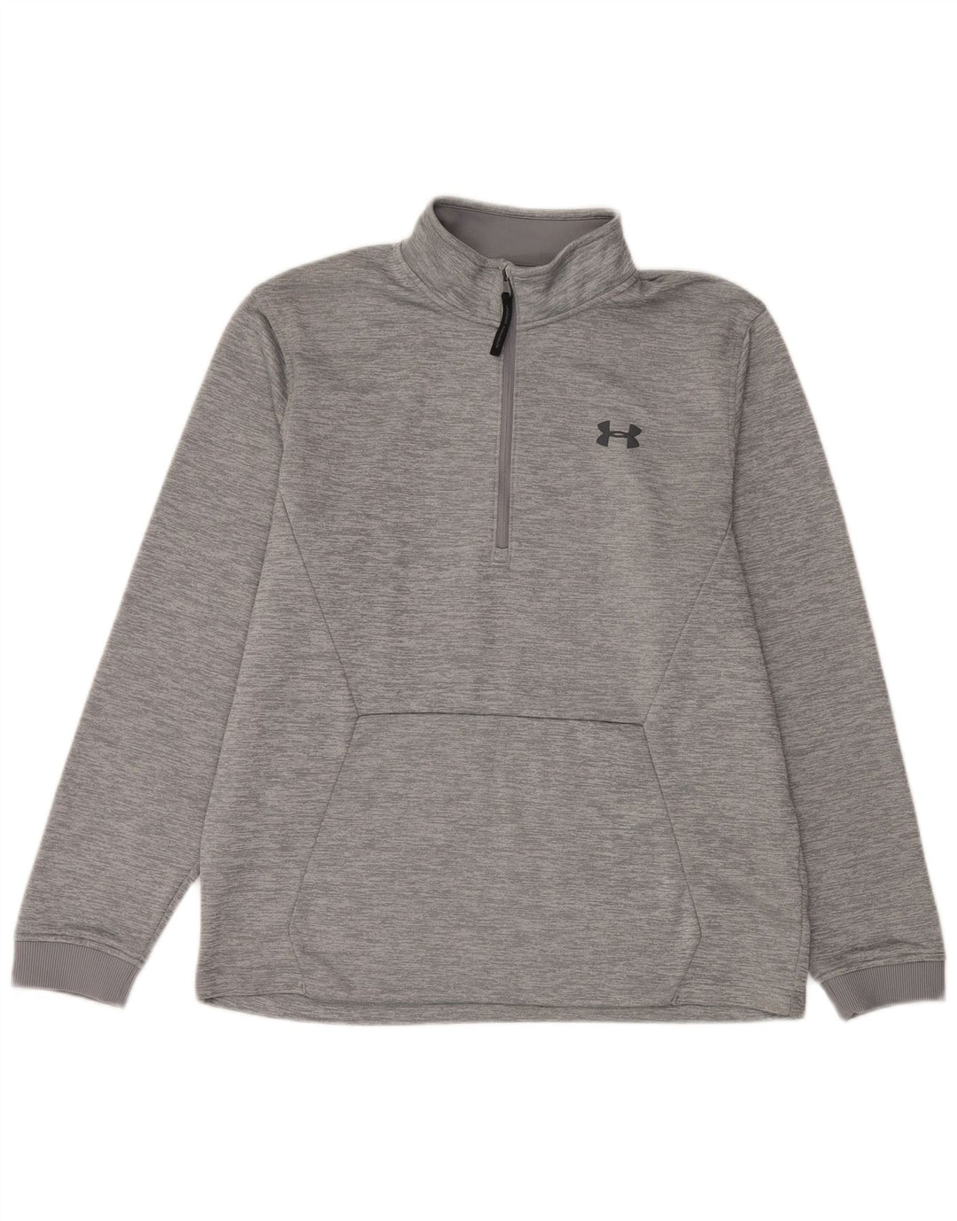 Мужской свитшот на молнии с рисунком Under Armour, большой серый в крапинку