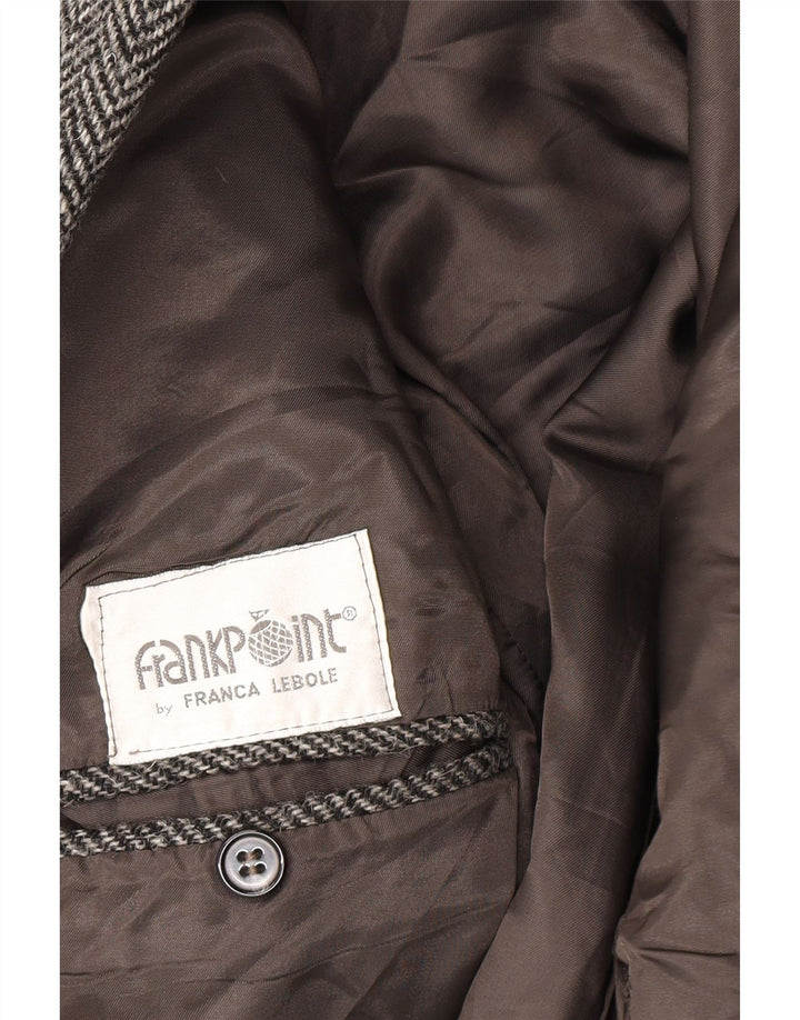 Мужской пиджак Lanificio Campore на 2 пуговицах UK 40, большой серый с узором «в елочку»