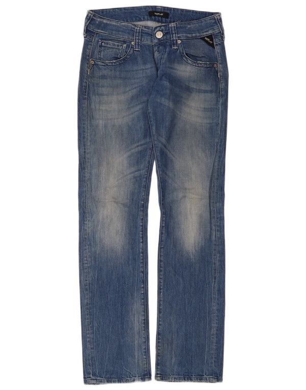 Женские джинсы свободного покроя Replay Newswenfani Bootcut W26 L32, синий хлопок
