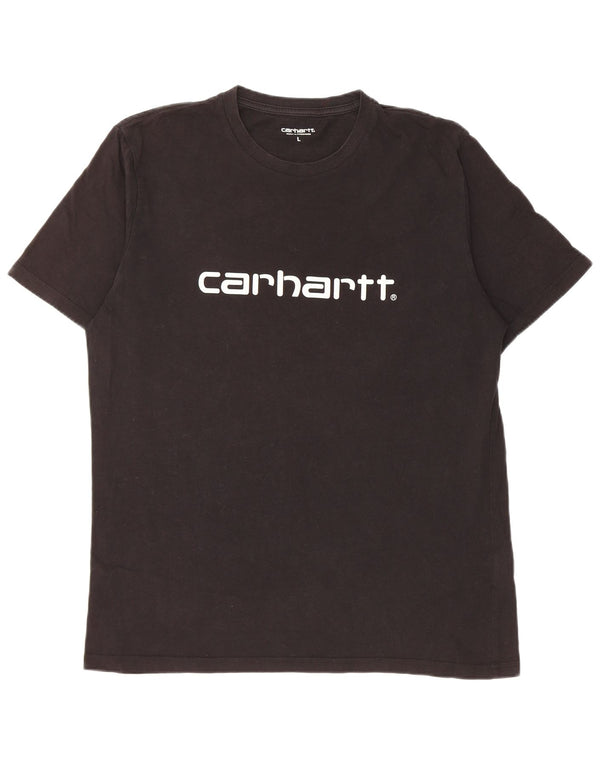 Мужская футболка с рисунком Carhartt, большой черный хлопок