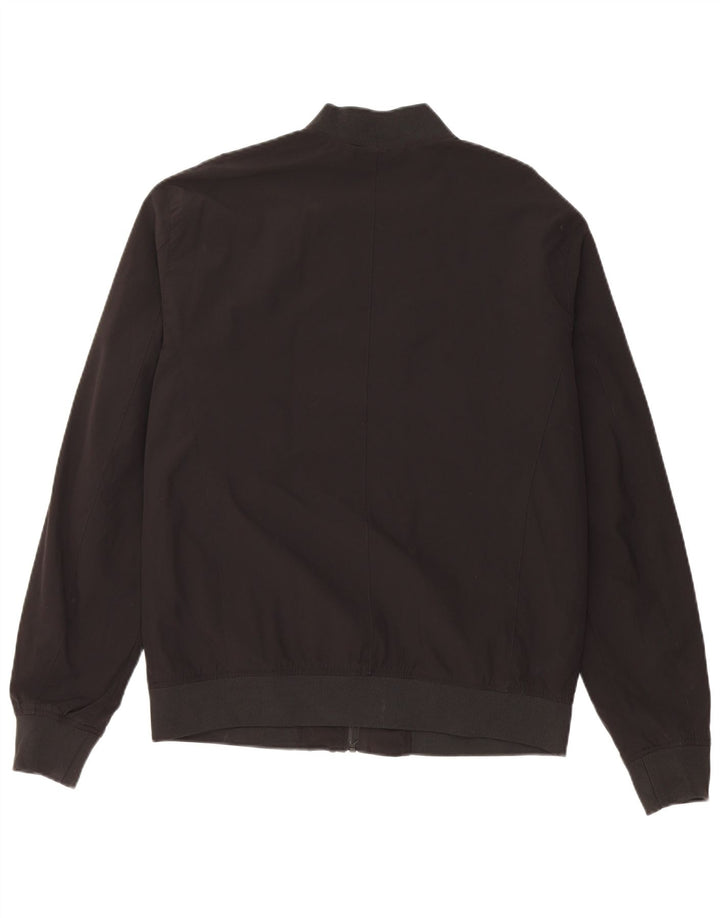 Мужская куртка-бомбер ZARA UK 40, большая, черный нейлон