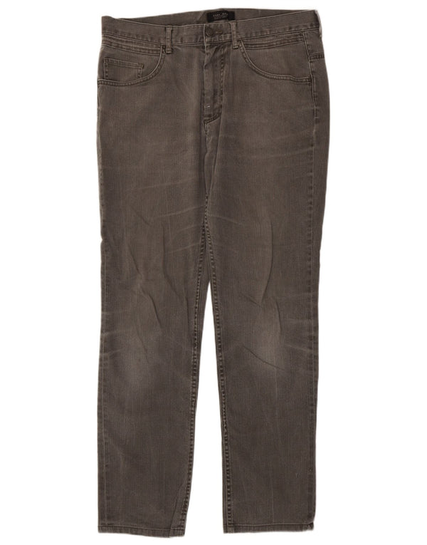 Мужские прямые джинсы Zara EU 42, большие, W32 L31, серый хлопок
