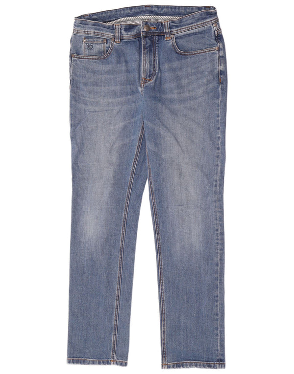 Crew Clothing Женские прямые джинсы W34 L32, синий хлопок