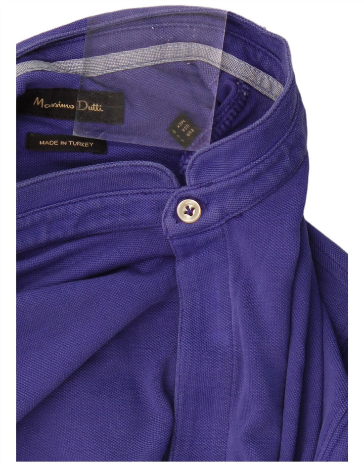Мужская рубашка-поло MASSIMO DUTTI, большая, фиолетовая