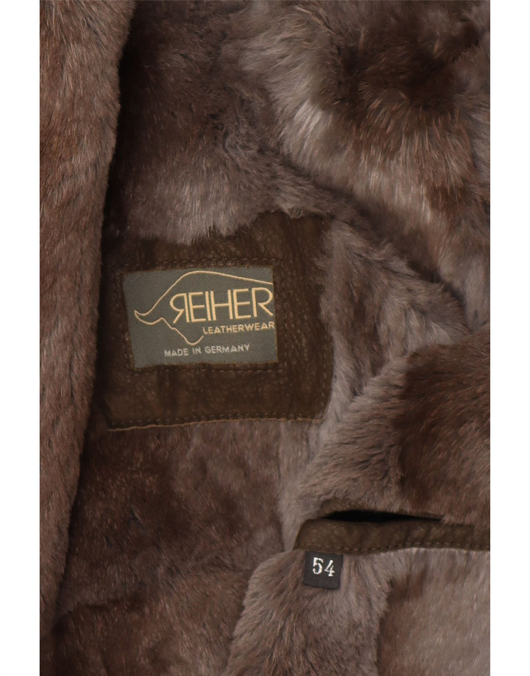 Мужской кожаный жилет REIHER с подкладкой из овчины EU 54 2XL, серая кожа в стиле пэчворк