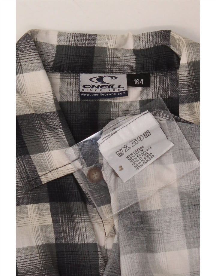 O'NEILL Boys Short Sleeve Shirt 14-15 Years Black Check Cotton Vintage O'Neill and Second-Hand O'Neill from Messina Hembry 
