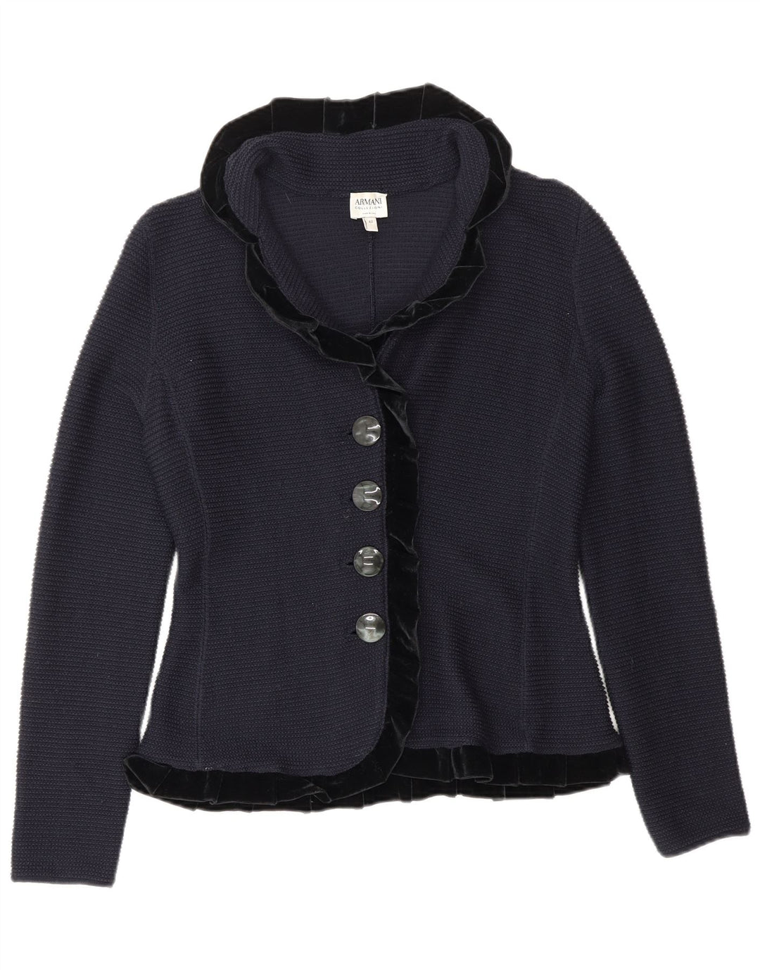 Женский кардиган с рюшами ARMANI IT 42 Medium Navy Blue