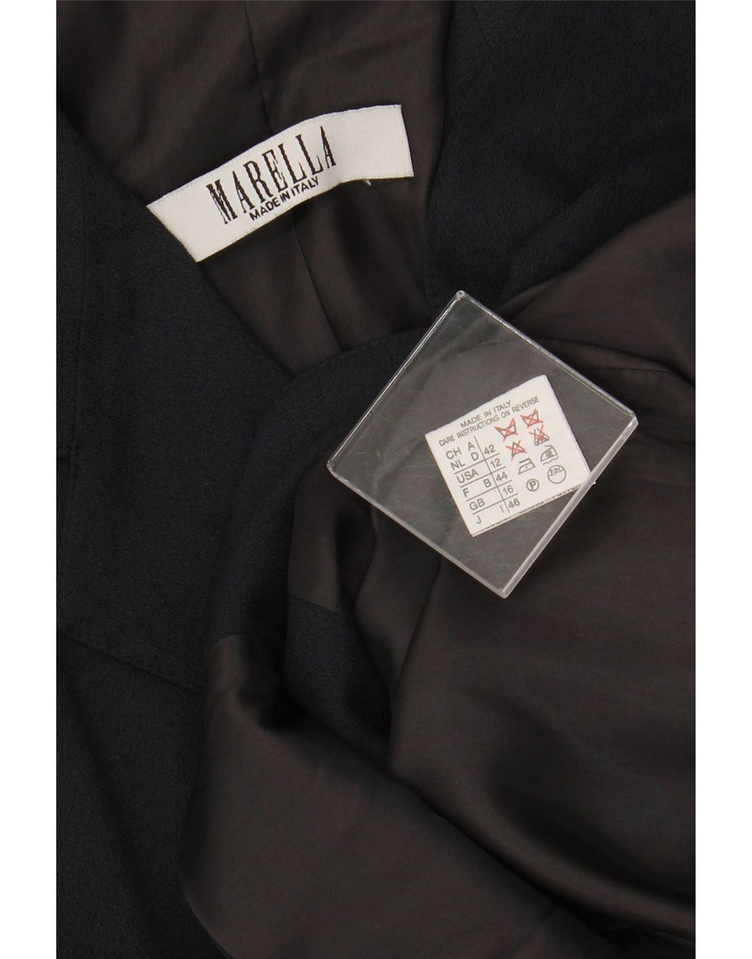 Женский пиджак MARELLA на 4 пуговицах UK 16, большой темно-синий из вискозы