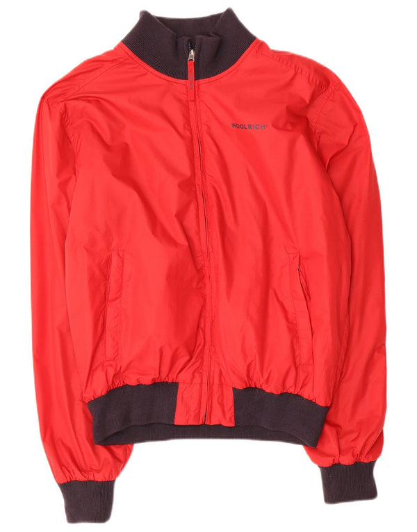 Мужская двусторонняя куртка-бомбер WOOLRICH UK 40, большой красный нейлон