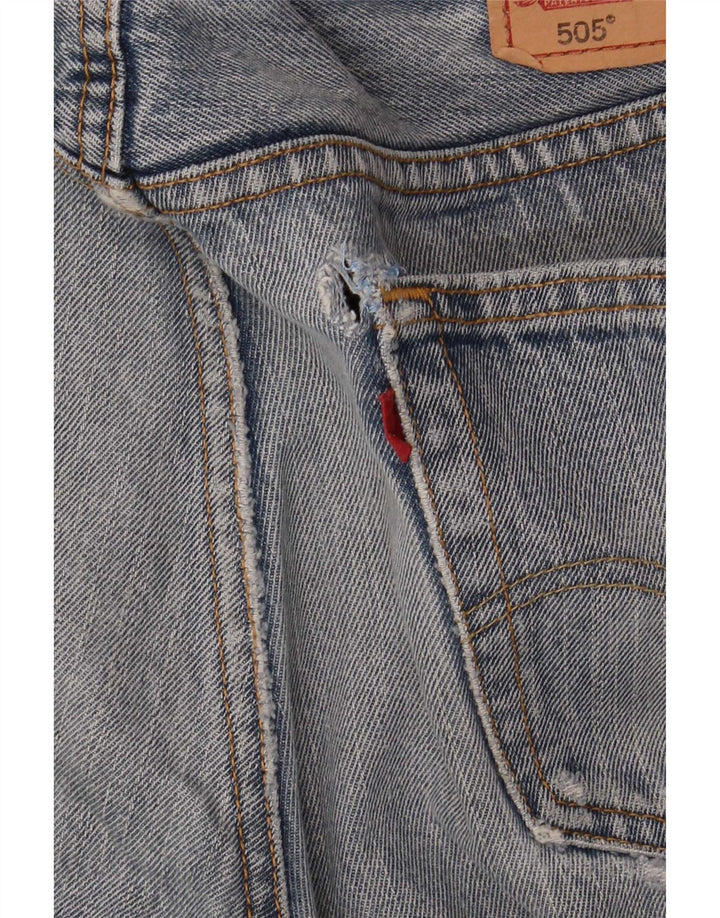 Мужские прямые джинсы Levi's 505 W34 L32, синий хлопок