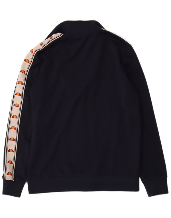 Ellesse Мужской спортивный костюм с графическим рисунком, верхняя куртка, средний темно-синий, с цветными блоками