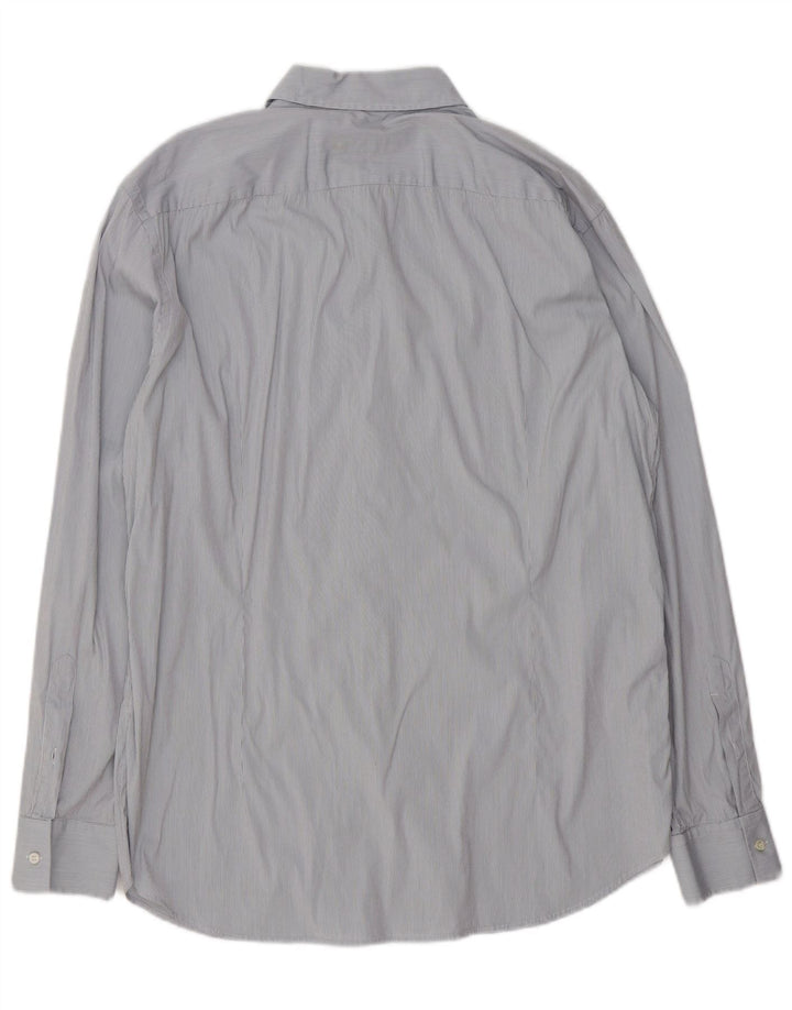 Мужская рубашка HUGO BOSS XL серая в клетку из хлопка