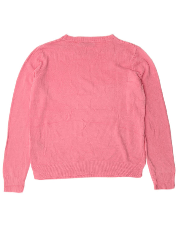 Женский джемпер с вырезом «лодочка» MARKS & SPENCER UK 12, акрил среднего розового цвета