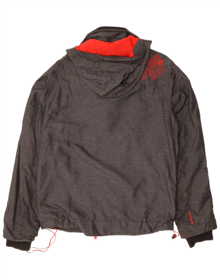 SUPERDRY Мужская ветровка с капюшоном UK 38 Средний Серый Полиэстер