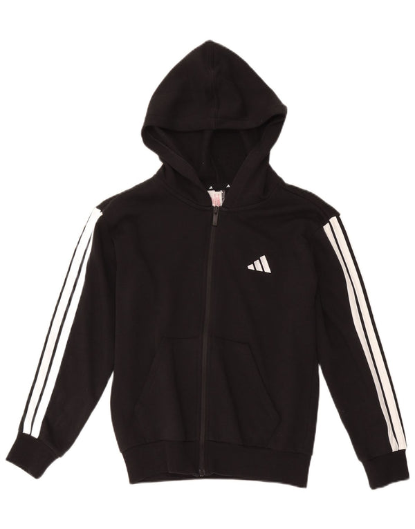 Свитер с капюшоном на молнии для мальчиков Adidas 11-12 лет, черный, хлопок