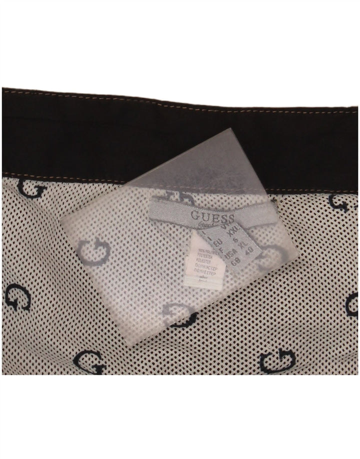 Guess Мужские шорты для плавания с рисунком 2XL, черные, полиэстер