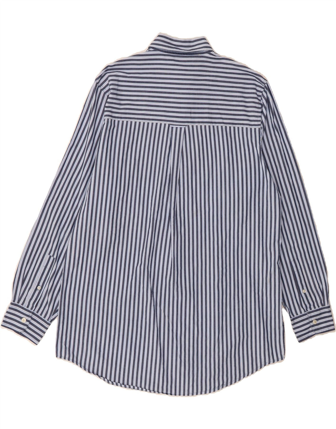 CHAPS Mens Big & Tall Shirt Large Blue Striped Cotton Vintage Chaps and Second-Hand Chaps from Messina Hembry 