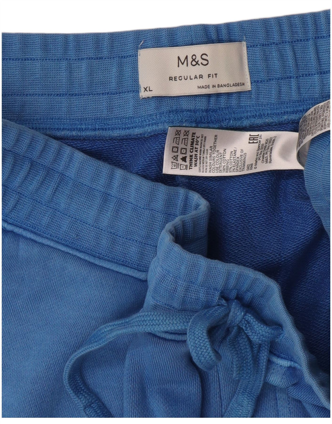 Мужские спортивные шорты стандартного кроя Marks & Spencer XL, синие, хлопок
