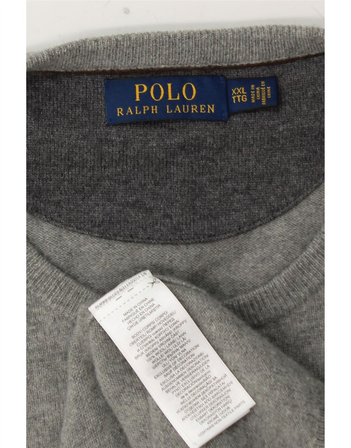 Мужской джемпер с круглым вырезом POLO RALPH LAUREN 2XL, серый, шерсть