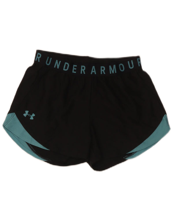 Женские спортивные шорты Under Armour Heat Gear UK 6 XS, черные с цветными блоками