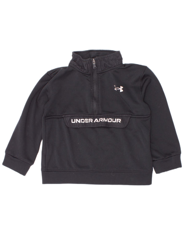 Толстовка с рисунком на молнии для мальчиков Under Armour, джемпер, черный на 2–3 года