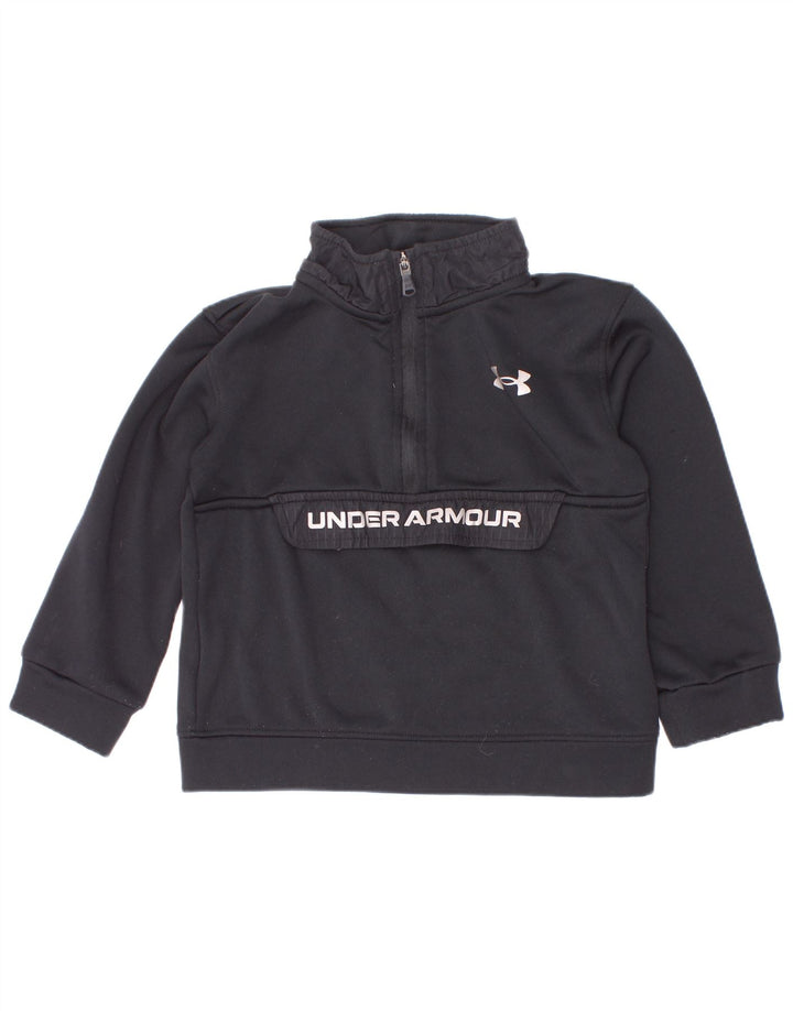 Толстовка с рисунком на молнии для мальчиков Under Armour, джемпер, черный на 2–3 года