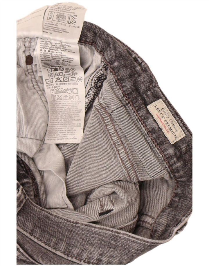 Мужские узкие джинсы Levi's W32 L32 Серые хлопковые