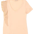 LIU JO Womens T-Shirt Top UK 12 Medium Beige Viscose Vintage Liu Jo and Second-Hand Liu Jo from Messina Hembry 