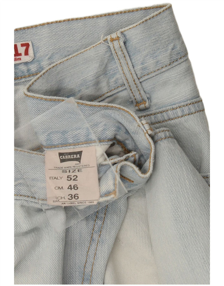 CARRERA Мужские узкие джинсы 717 с потертостями IT 52 XL W36 L34 Синий хлопок