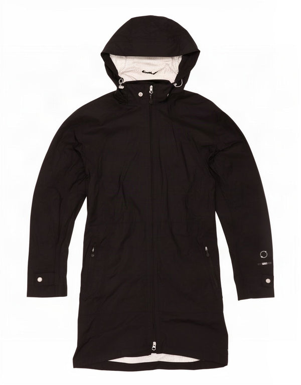 Женский плащ с капюшоном Eddie Bauer UK 16, большой черный нейлон