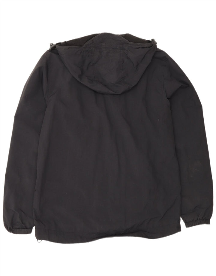 Lyle & Scott Mens Hooded Rain Jacket UK 38 Medium Black Nylon