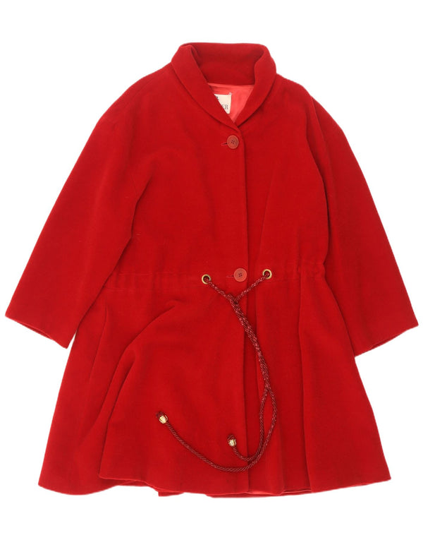 Deni-Cler Женское пальто оверсайз UK 10 маленькое красное шерстяное