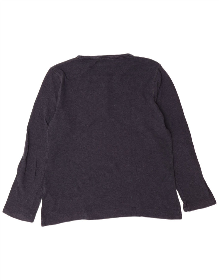 Мужской приталенный топ HUGO BOSS с длинным рукавом 2XL, темно-синий, хлопок