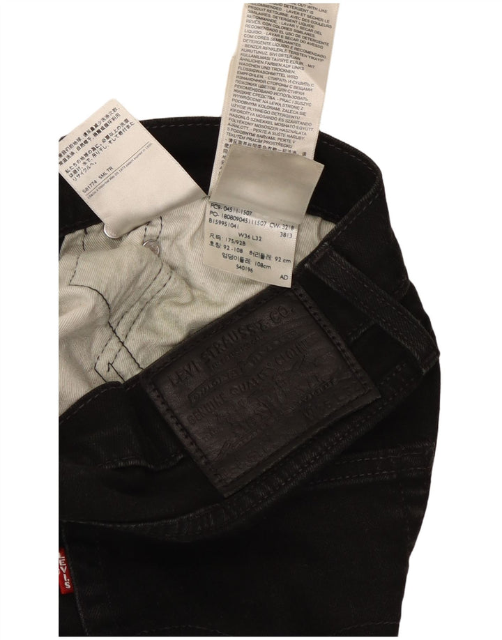 Мужские джинсы LEVI'S 511 Slim W36 L32, черный хлопок