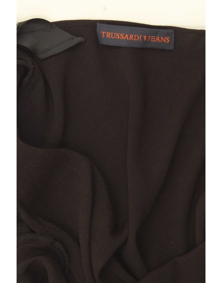 Trussardi Женский топ с открытыми плечами IT 48 XL Черный Вискоза