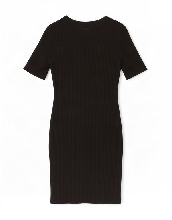 Женское облегающее платье Zara UK 10, маленькое черное