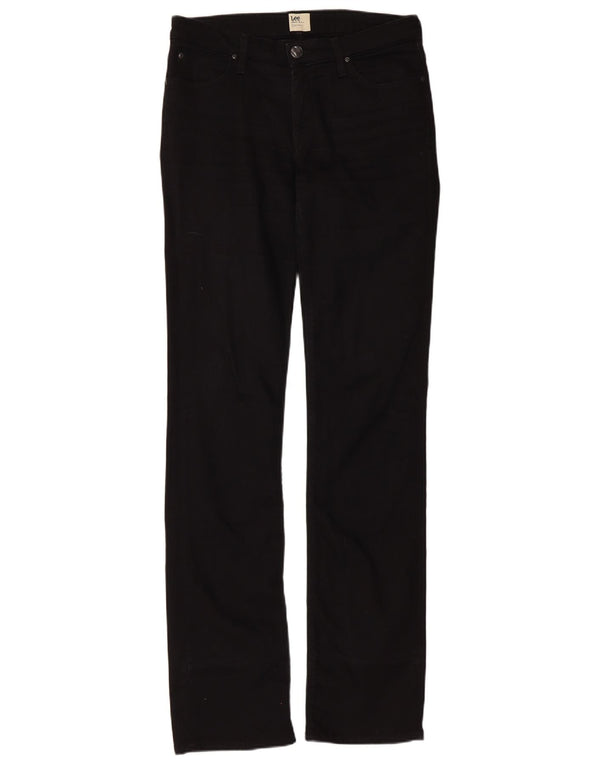 Lee Womens Marlin Slim Straight Jeans W30 L35 Black Cotton