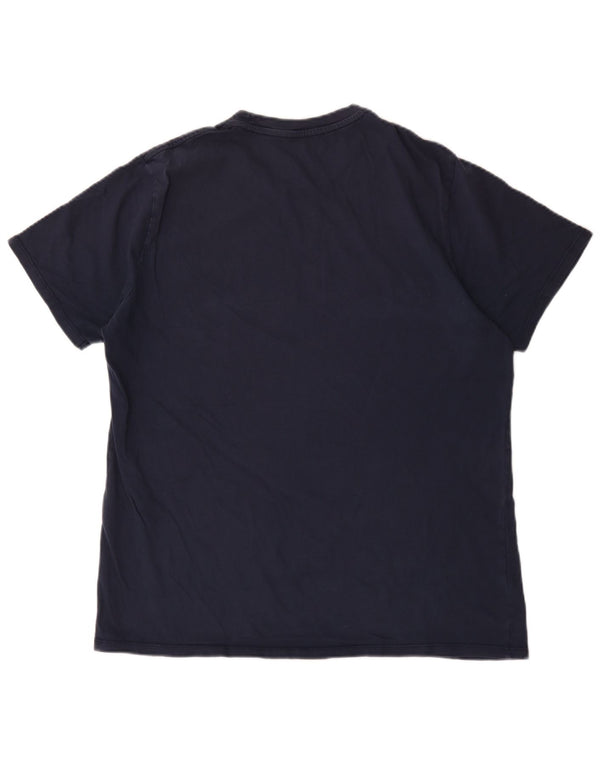 Мужская футболка с рисунком Levi's, топ XL, темно-синий, хлопок