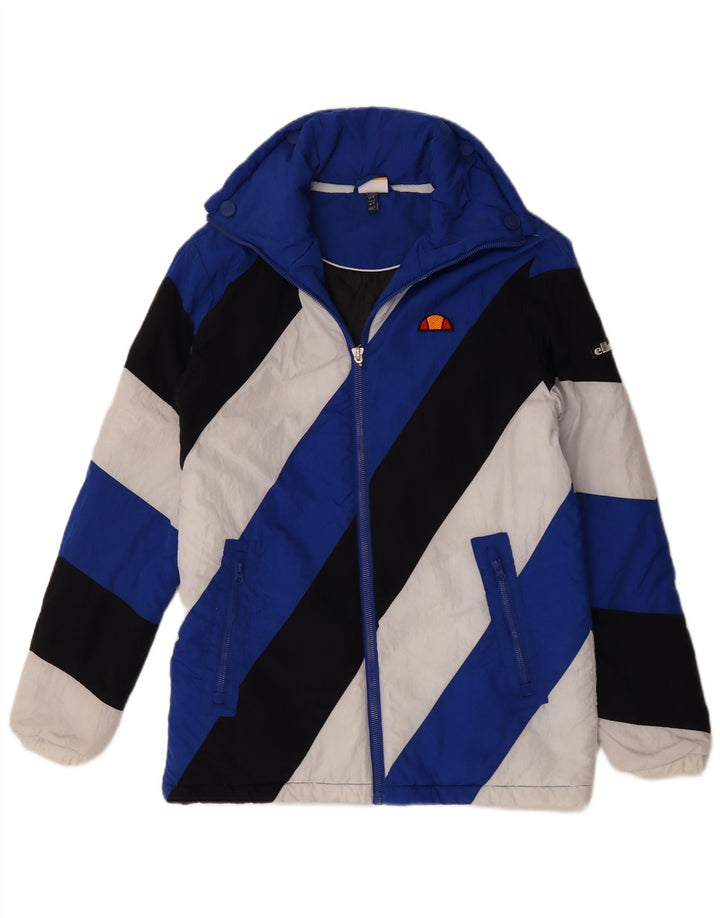 Мужская ветровка Ellesse UK 36, маленькая синяя, полиамид с цветными блоками
