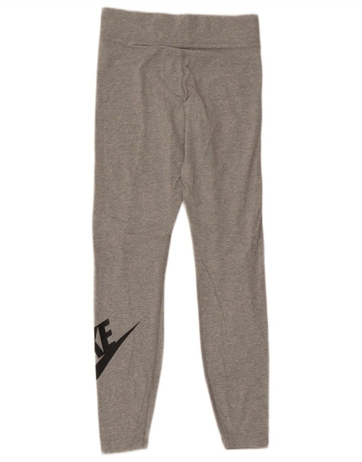 Женские леггинсы с рисунком Nike UK 8, маленькие серые, хлопковые