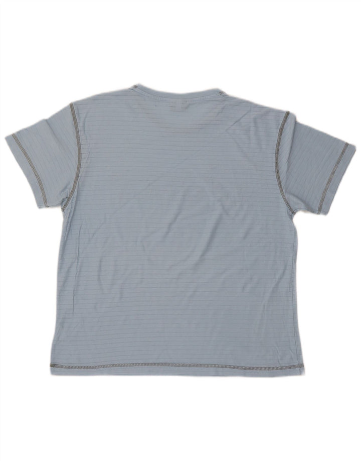 Женская футболка с рисунком ASICS Top UK 14, хлопковая средняя синяя полоска