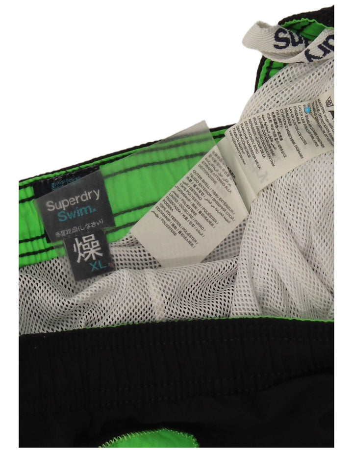 Мужские шорты для плавания Superdry с рисунком XL, черный полиэстер