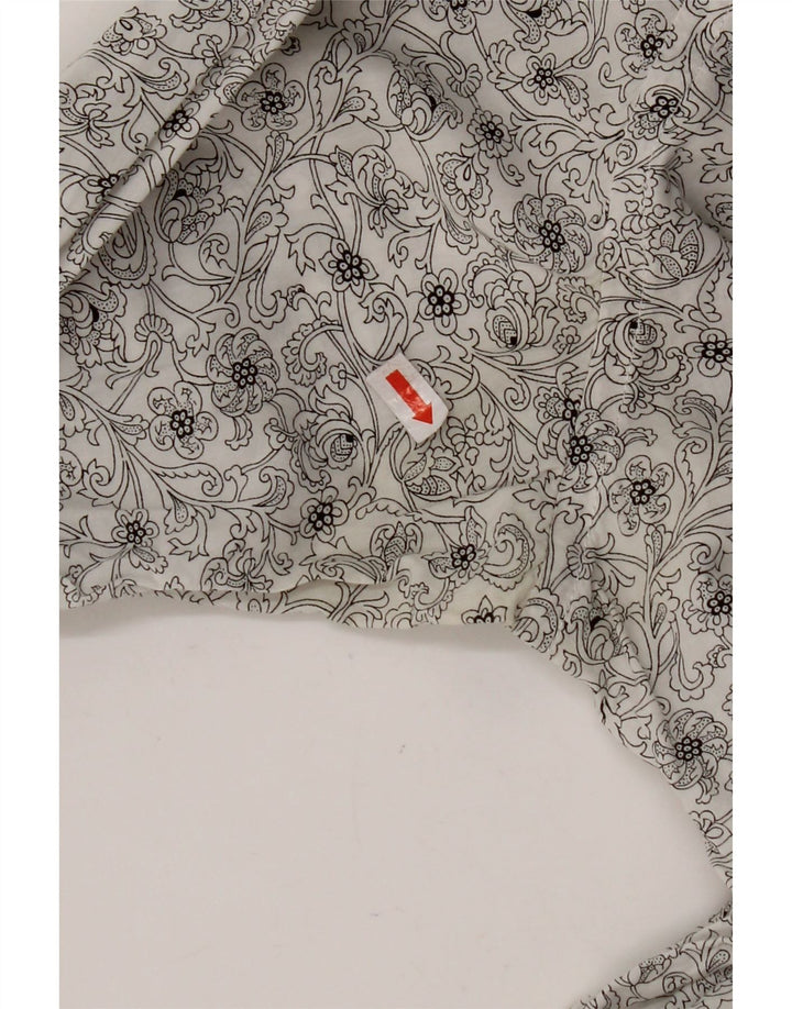 Мужская рубашка TED BAKER, размер 3, средний размер, белый хлопок с цветочным принтом